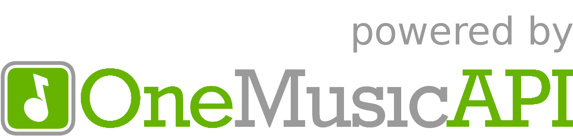 Powered by OneMusicAPI logo